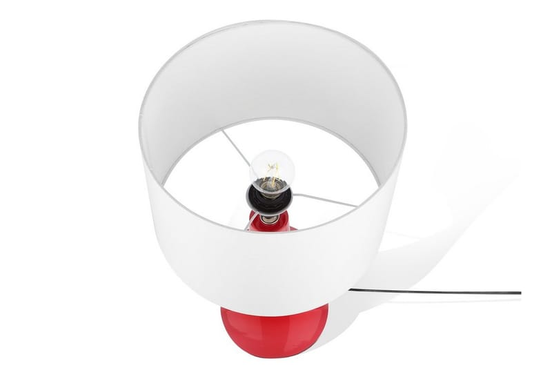 Bordlampe Triversa 32 cm - Rød - Bordlampe - Vinduslampe på fot - Lamper gang - Nattbordslampe stående - Vinduslampe