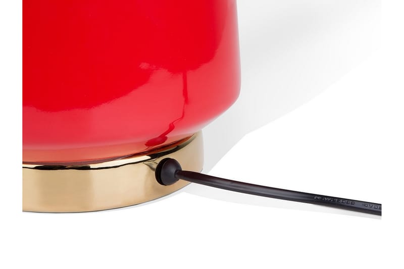 Bordlampe Triversa 32 cm - Rød - Bordlampe - Vinduslampe på fot - Lamper gang - Nattbordslampe stående - Vinduslampe