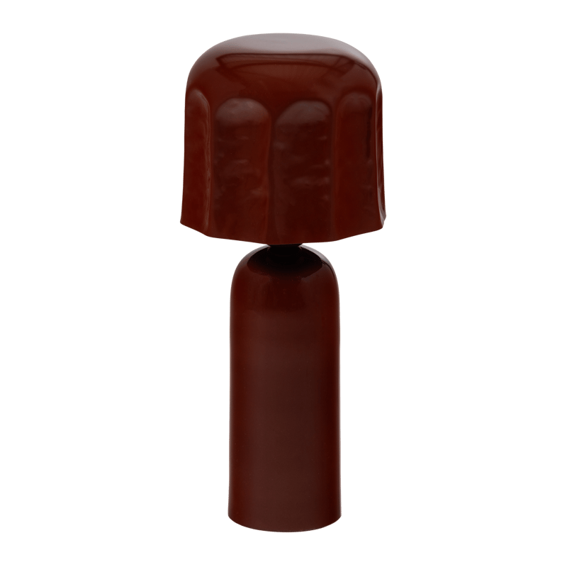 Bordlampe Virel 39 cm - Brun/Rød - Belysning - Innendørsbelysning & Lamper - Soveromslampe - Sengelamper - Nattbordslampe stående