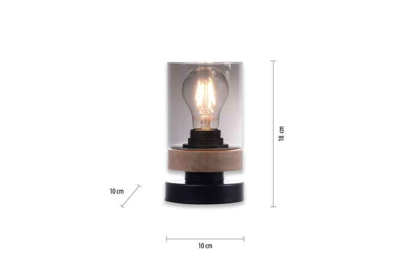 Bordlampe Pasqual - 10x18x10 cm - Belysning - Innendørsbelysning & Lamper - Soveromslampe - Sengelamper - Nattbordslampe stående