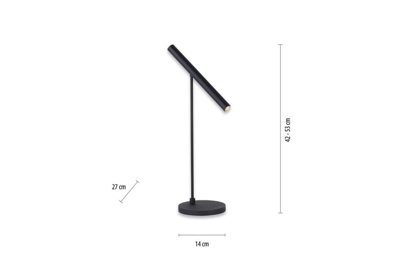 Bordlampe Pure Tutua - 14x52x27 cm - Belysning - Innendørsbelysning & Lamper - Soveromslampe - Sengelamper - Nattbordslampe stående