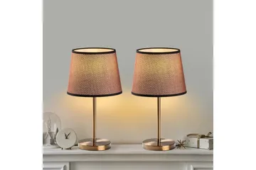 Bordlampesett (2 deler) Jaspal Antikk - Antikk - Belysning - Innendørsbelysning & Lamper - Soveromslampe - Sengelamper - Nattbordslampe stående