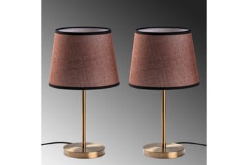 Bordlampesett (2 deler) Jaspal Antikk - Antikk - Belysning - Innendørsbelysning & Lamper - Soveromslampe - Sengelamper - Nattbordslampe stående