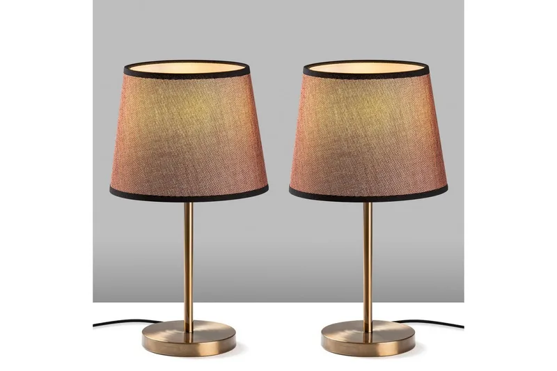 Bordlampesett (2 deler) Jaspal Antikk - Antikk - Belysning - Innendørsbelysning & Lamper - Soveromslampe - Sengelamper - Nattbordslampe stående