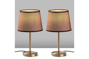 Bordlampesett (2 deler) Jaspal Antikk - Antikk - Belysning - Innendørsbelysning & Lamper - Soveromslampe - Sengelamper - Nattbordslampe stående