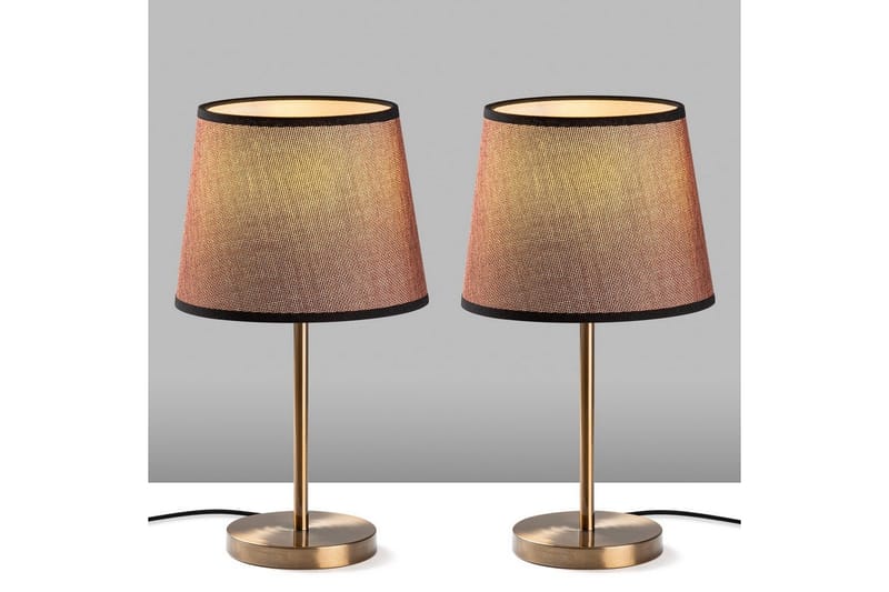 Bordlampesett (2 deler) Jaspal Antikk - Antikk - Belysning - Innendørsbelysning & Lamper - Soveromslampe - Sengelamper - Nattbordslampe stående