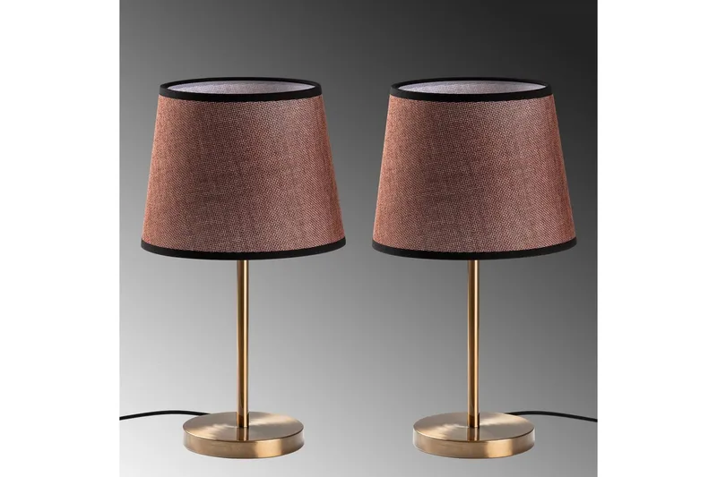 Bordlampesett (2 deler) Jaspal Antikk - Antikk - Belysning - Innendørsbelysning & Lamper - Soveromslampe - Sengelamper - Nattbordslampe stående