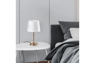 Bordlampesett (2 deler) Jaspal Antikk / Hvit - Antikk / Hvit - Belysning - Innendørsbelysning & Lamper - Soveromslampe - Sengelamper - Nattbordslampe stående