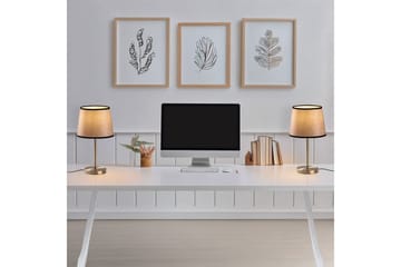 Bordlampesett (2 deler) Jaspal Antikk / Svart - Antikk / Svart - Belysning - Innendørsbelysning & Lamper - Soveromslampe - Sengelamper - Nattbordslampe stående