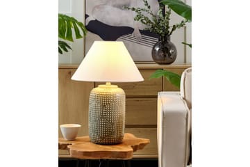 Budelli Bordlampe 47 cm E27 - Mørkegrønn/Hvit - Belysning - Innendørsbelysning & Lamper - Soveromslampe - Sengelamper - Nattbordslampe stående