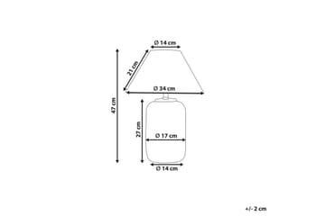 Budelli Bordlampe 47 cm E27 - Mørkegrønn/Hvit - Belysning - Innendørsbelysning & Lamper - Soveromslampe - Sengelamper - Nattbordslampe stående