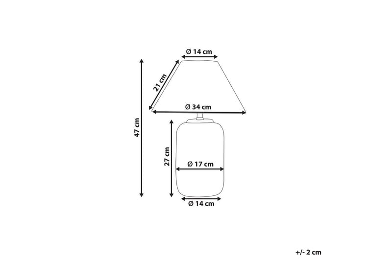 Budelli Bordlampe 47 cm E27 - Mørkegrønn/Hvit - Belysning - Innendørsbelysning & Lamper - Soveromslampe - Sengelamper - Nattbordslampe stående