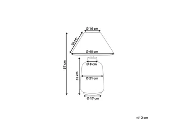 Columbrete Bordlampe 57 cm E27 - Mørkegrønn/Hvit - Belysning - Innendørsbelysning & Lamper - Soveromslampe - Sengelamper - Nattbordslampe stående