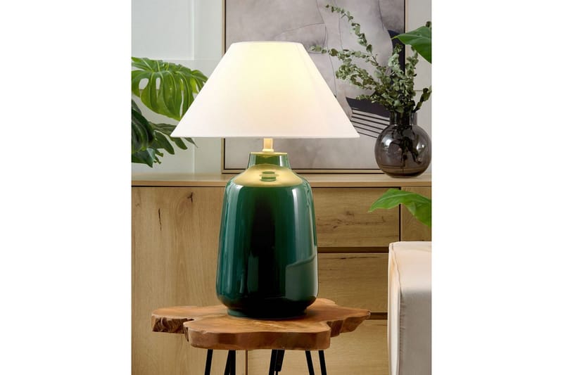 Columbrete Bordlampe 57 cm E27 - Mørkegrønn/Hvit - Belysning - Innendørsbelysning & Lamper - Soveromslampe - Sengelamper - Nattbordslampe stående