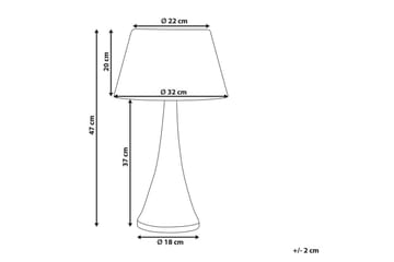 Dalino Bordlampe 47 cm E27 - Svart - Belysning - Innendørsbelysning & Lamper - Soveromslampe - Sengelamper - Nattbordslampe stående