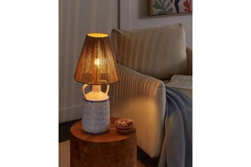 Diametro Bordlampe 51 cm E27 - Hvit/Natur - Belysning - Innendørsbelysning & Lamper - Soveromslampe - Sengelamper - Nattbordslampe stående