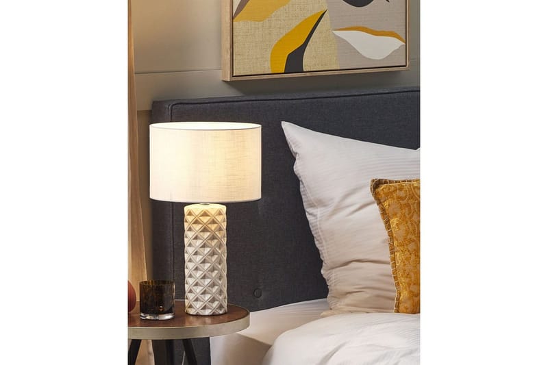 Dragonera Bordlampe 49 cm E27 - Beige/Hvit - Belysning - Innendørsbelysning & Lamper - Soveromslampe - Sengelamper - Nattbordslampe stående