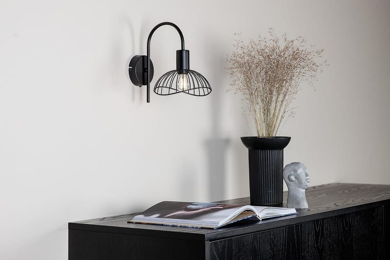 Elsa Vegglampe Dimbar LED Stor - Sort - Belysning - Innendørsbelysning & Lamper - Soveromslampe - Sengelamper - Sengelampe vegg