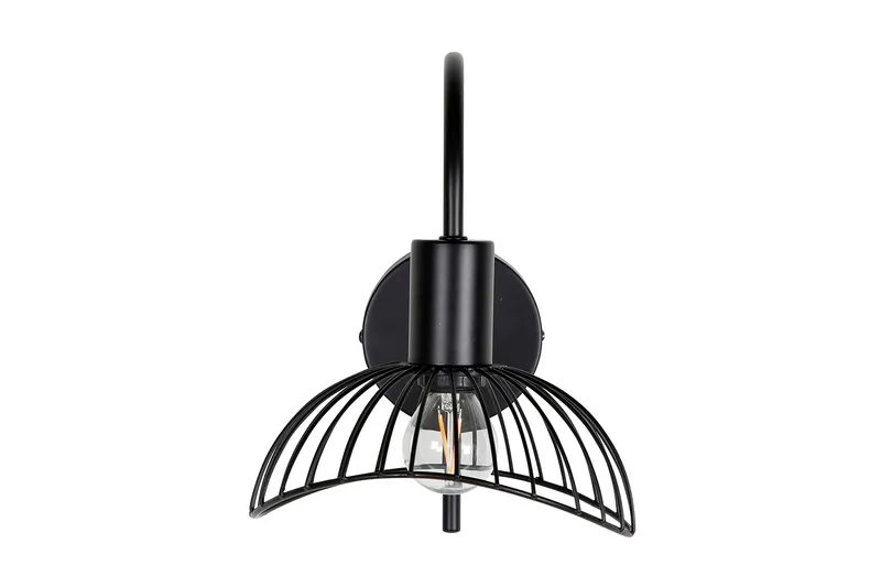 Elsa Vegglampe Dimbar LED Stor, Sort