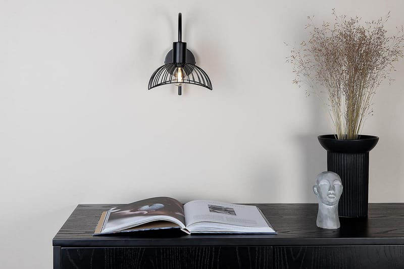 Elsa Vegglampe Dimbar LED Stor - Sort - Belysning - Innendørsbelysning & Lamper - Soveromslampe - Sengelamper - Sengelampe vegg