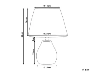 Favignito Bordlampe 2 stk 31 cm E27 - Hvit/Natur - Belysning - Innendørsbelysning & Lamper - Soveromslampe - Sengelamper - Nattbordslampe stående