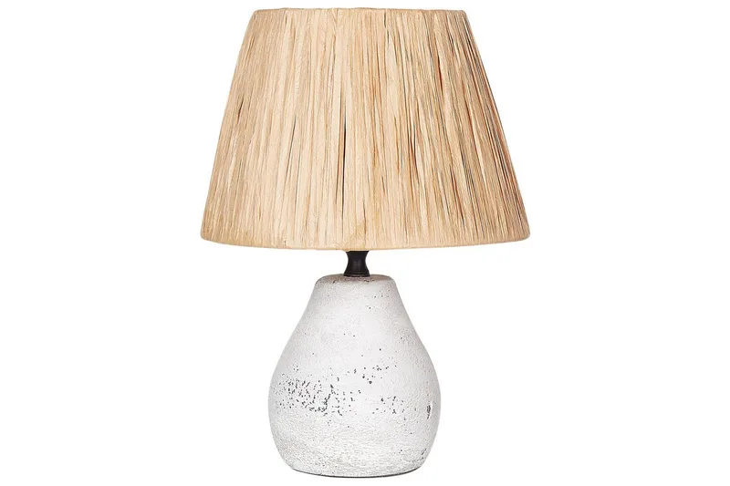 Favignito Bordlampe 2 stk 31 cm E27 - Hvit/Natur - Belysning - Innendørsbelysning & Lamper - Soveromslampe - Sengelamper - Nattbordslampe stående