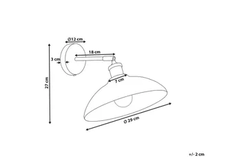 Gavdo Vegglampe E27 - Svart/Messing - Belysning - Innendørsbelysning & Lamper - Soveromslampe - Sengelamper - Sengelampe vegg
