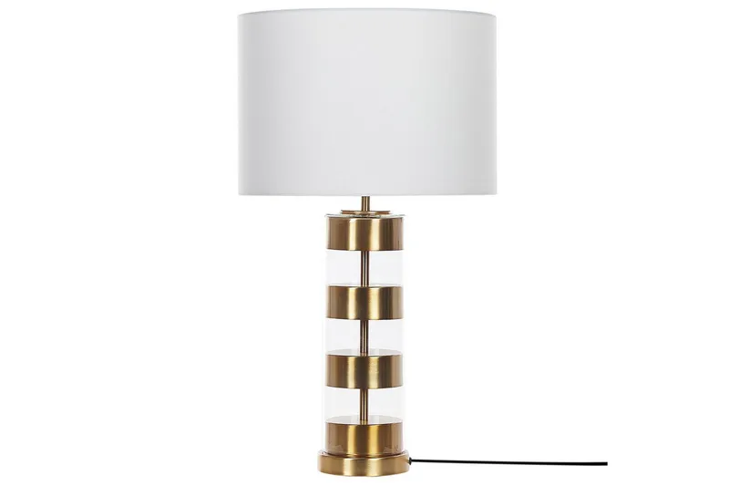 Giannutri Bordlampe 65 cm E27 - Gull/Hvit - Belysning - Innendørsbelysning & Lamper - Soveromslampe - Sengelamper - Nattbordslampe stående