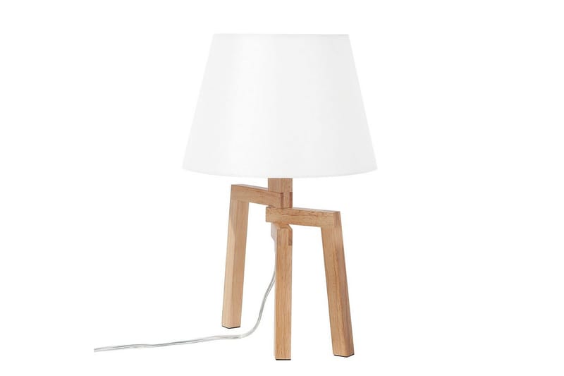 Gorgona Bordlampe 42 cm E14 - Lyst tre/Hvit - Belysning - Innendørsbelysning & Lamper - Soveromslampe - Sengelamper - Nattbordslampe stående