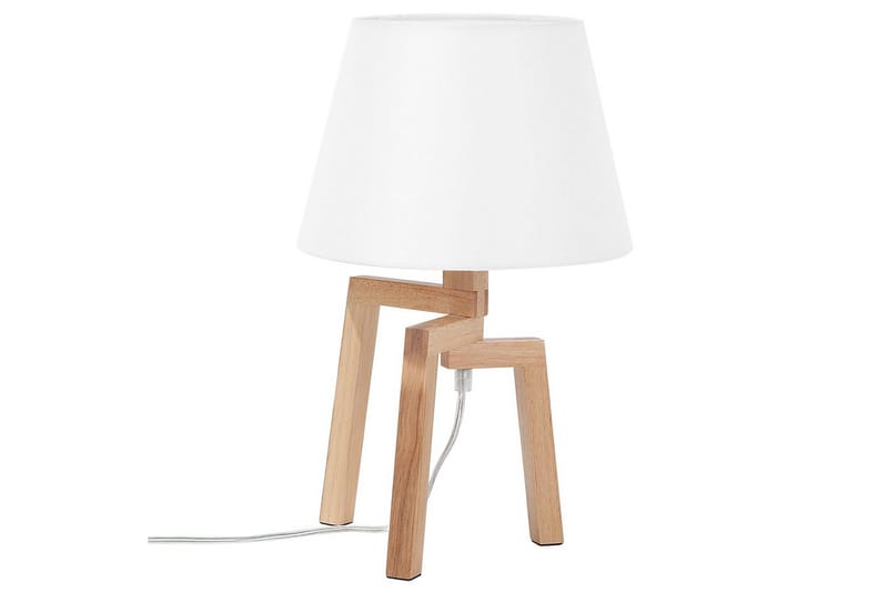 Gorgona Bordlampe 42 cm E14 - Lyst tre/Hvit - Belysning - Innendørsbelysning & Lamper - Soveromslampe - Sengelamper - Nattbordslampe stående