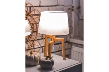 Gorgona Bordlampe 42 cm E14 - Lyst tre/Hvit - Belysning - Innendørsbelysning & Lamper - Soveromslampe - Sengelamper - Nattbordslampe stående