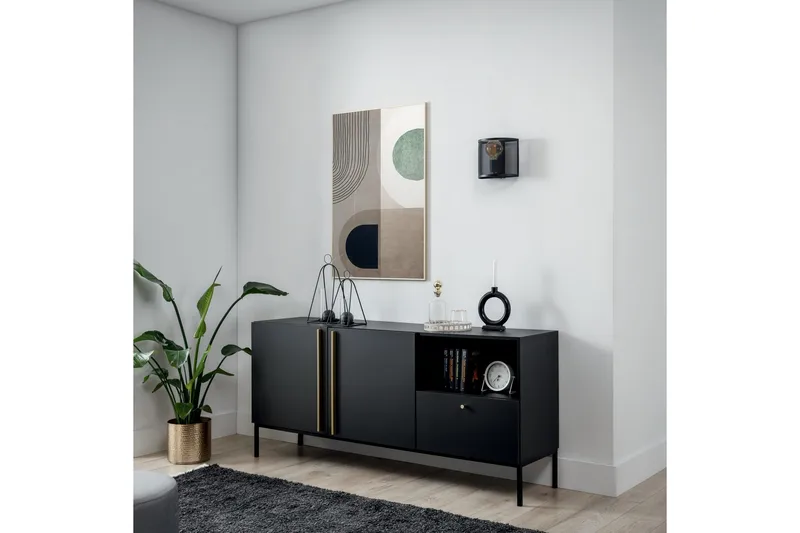 Gormar Vegglampe med Arm - Svart - Belysning - Innendørsbelysning & Lamper - Soveromslampe - Sengelamper - Sengelampe vegg