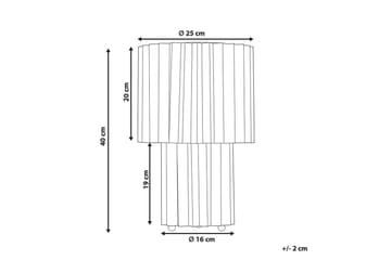Gozocap Bordlampe 40 cm E27 - Hvit - Belysning - Innendørsbelysning & Lamper - Soveromslampe - Sengelamper - Nattbordslampe stående