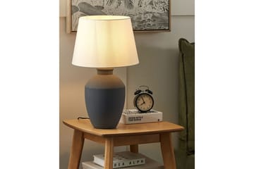 Gyaros Bordlampe 55 cm E27 - Grå/Hvit - Belysning - Innendørsbelysning & Lamper - Soveromslampe - Sengelamper - Nattbordslampe stående