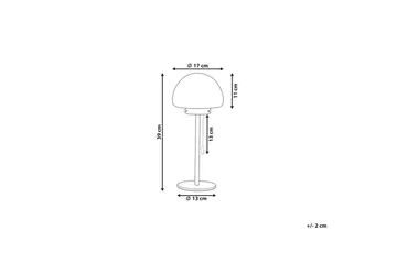 Icaria Bordlampe 39 cm E27 - Sølv/Hvit - Belysning - Innendørsbelysning & Lamper - Soveromslampe - Sengelamper - Nattbordslampe stående