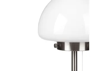 Icaria Bordlampe 39 cm E27 - Sølv/Hvit - Belysning - Innendørsbelysning & Lamper - Soveromslampe - Sengelamper - Nattbordslampe stående