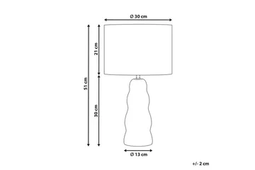 Incantata Bordlampe 51 cm E27 - Svart/Beige - Belysning - Innendørsbelysning & Lamper - Soveromslampe - Sengelamper - Nattbordslampe stående