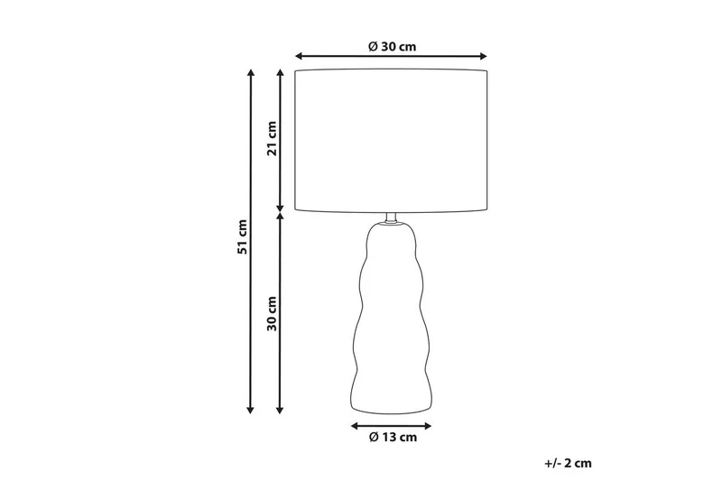 Incantata Bordlampe 51 cm E27 - Svart/Beige - Belysning - Innendørsbelysning & Lamper - Soveromslampe - Sengelamper - Nattbordslampe stående
