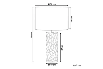 Kamla Bordlampe 50 cm E27 - Grå/Beige - Belysning - Innendørsbelysning & Lamper - Soveromslampe - Sengelamper - Nattbordslampe stående