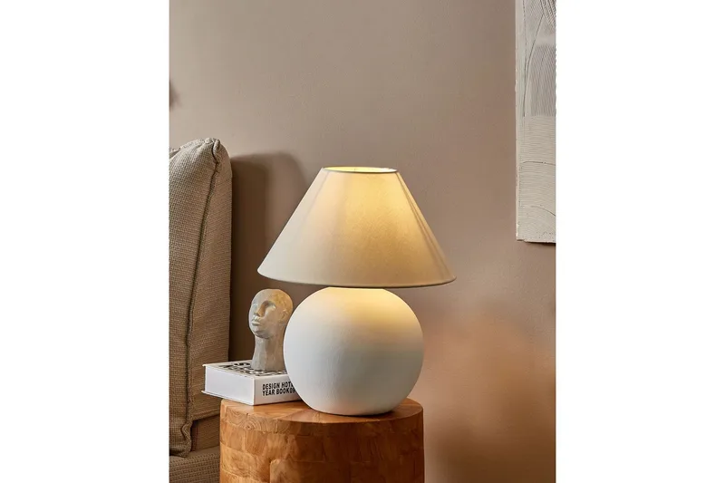 Kinalada Bordlampe 41 cm E27 - Off white - Belysning - Innendørsbelysning & Lamper - Soveromslampe - Sengelamper - Nattbordslampe stående