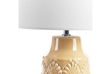Koronis Bordlampe 43 cm E27 - Beige/Hvit - Belysning - Innendørsbelysning & Lamper - Soveromslampe - Sengelamper - Nattbordslampe stående
