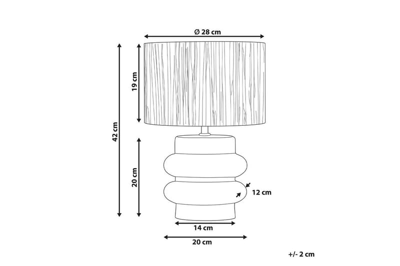 Kulsa Bordlampe 42 cm E27 - Svart/Natur - Belysning - Innendørsbelysning & Lamper - Soveromslampe - Sengelamper - Nattbordslampe stående