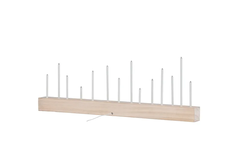 Kungsberget Adventsstake 24 cm - Whitewash - Belysning - Innendørsbelysning & Lamper - Soveromslampe - Sengelamper - Nattbordslampe stående