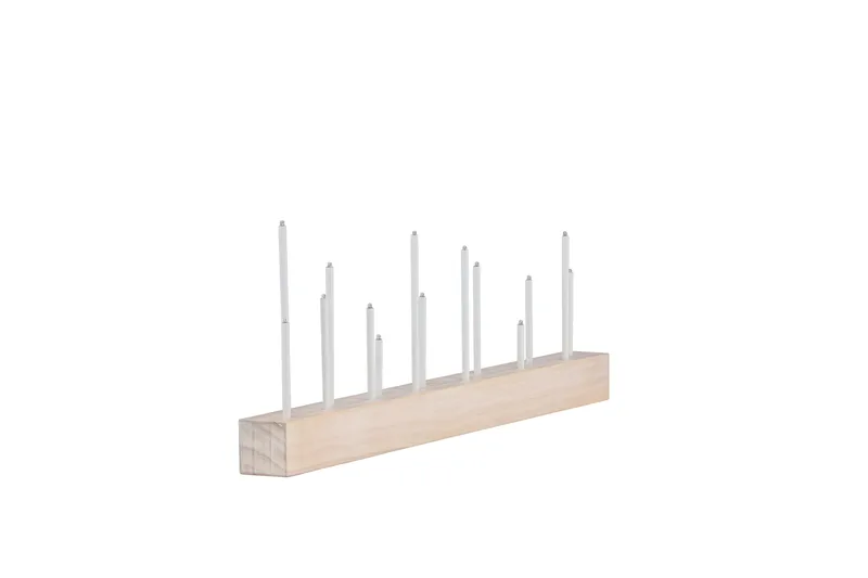 Kungsberget Adventsstake 24 cm - Whitewash - Belysning - Innendørsbelysning & Lamper - Soveromslampe - Sengelamper - Nattbordslampe stående