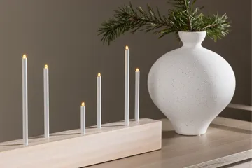 Kungsberget Adventsstake 24 cm - Whitewash - Belysning - Innendørsbelysning & Lamper - Soveromslampe - Sengelamper - Nattbordslampe stående