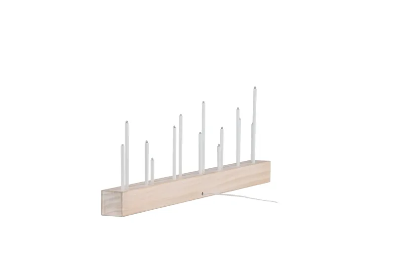 Kungsberget Adventsstake 24 cm - Whitewash - Belysning - Innendørsbelysning & Lamper - Soveromslampe - Sengelamper - Nattbordslampe stående