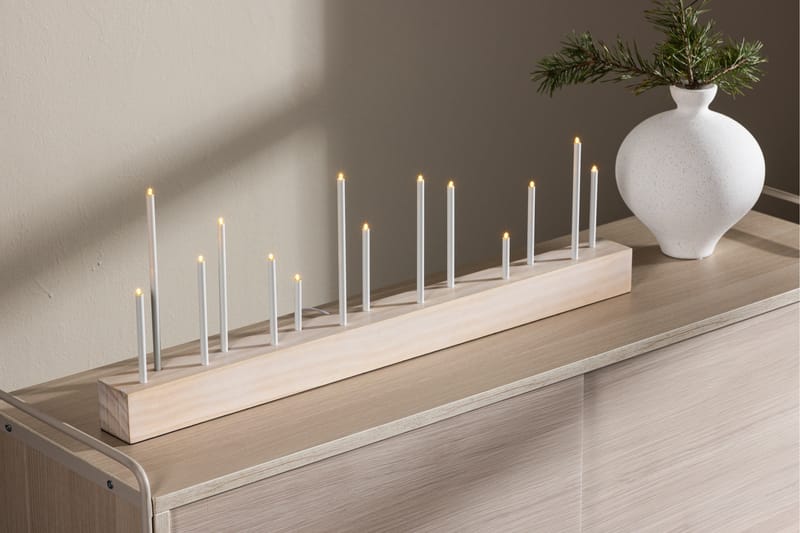 Kungsberget Adventsstake 24 cm - Whitewash - Belysning - Innendørsbelysning & Lamper - Soveromslampe - Sengelamper - Nattbordslampe stående