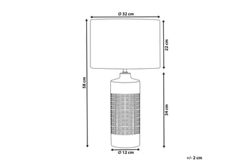 Lapya Bordlampe 58 cm E27 - Off white - Belysning - Innendørsbelysning & Lamper - Soveromslampe - Sengelamper - Nattbordslampe stående