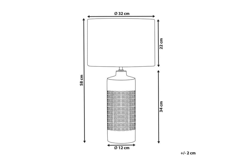 Lapya Bordlampe 58 cm E27 - Off white - Belysning - Innendørsbelysning & Lamper - Soveromslampe - Sengelamper - Nattbordslampe stående