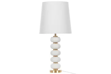 Laros Bordlampe 80 cm E27 - Hvit/Gull - Belysning - Innendørsbelysning & Lamper - Soveromslampe - Sengelamper - Nattbordslampe stående